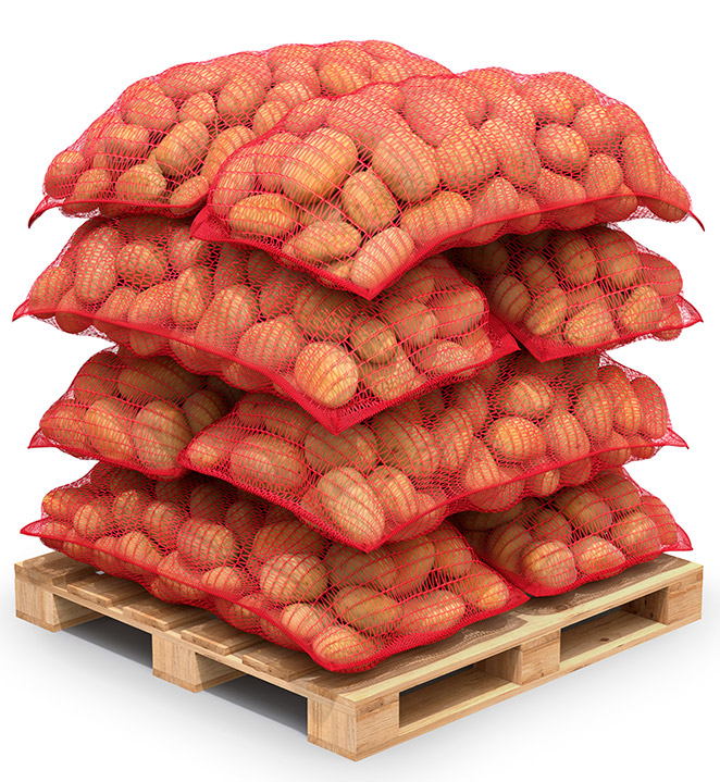 Przewiewne worki raszlowe do pakowania ziemniaków